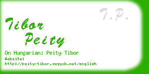 tibor peity business card